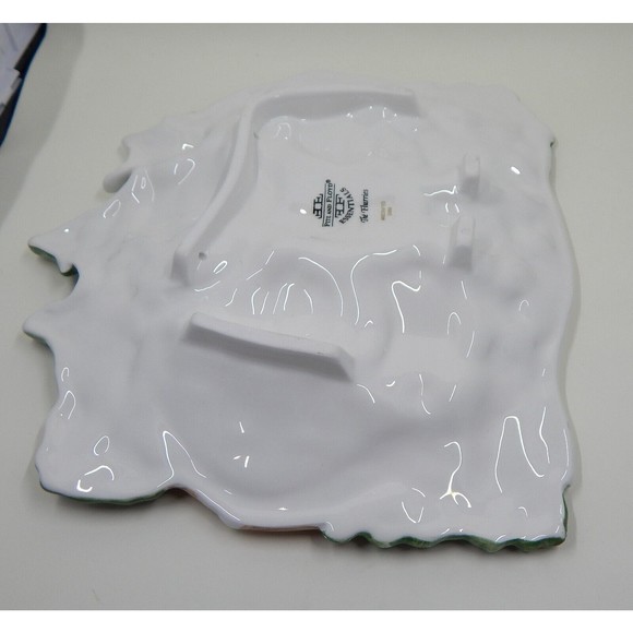 Fitz and Floyd Essentials The Flurries Snowmen Canape Tidbit Candy Plate Dish - Picture 7 of 11